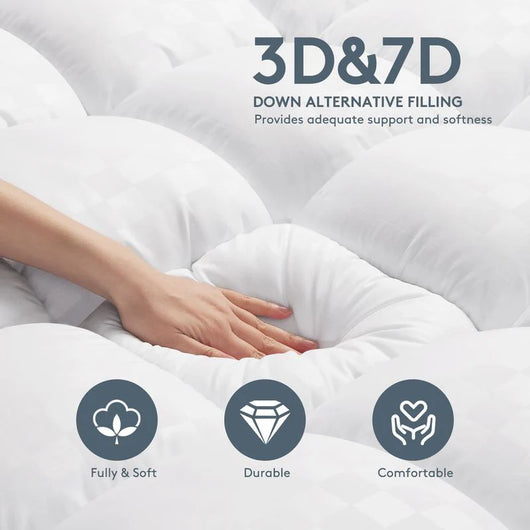 Premium Quilted 1000GSM Luxury Extra Thick Mattress Topper